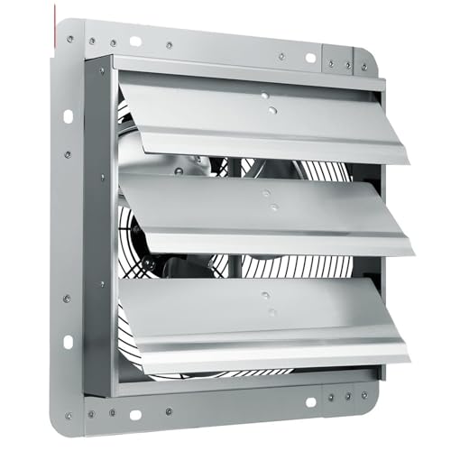 BGTSF 12 Zoll Abluftventilator 1000 CFM Shutter Ventilator Verzinkter Stahl Automatische Lamellen Garagen Werkstätten Dachböden Gewächshäuser Einfache Installation und Nutzung in Allen Vier Ja BGTSF 12 Zoll Abluftventilator 1000 CFM Shutter Ventilator Verzinkter Stahl Automatische Lamellen Garagen Werkstätten Dachböden Gewächshäuser Einfache Installation und Nutzung in Allen Vier Ja von BGTSF