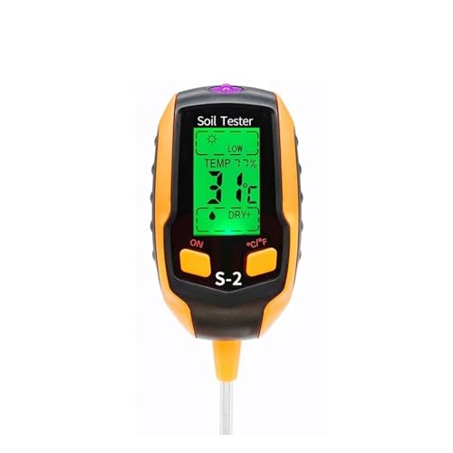 BGTSF Boden-pH-Tester 6in1 Topfbodentester Ph-Detektor Säuremessgerät Beleuchtungsstärkemessgerät Temperatur-Hygrometer-Messgerät für Garten, Rasen, Landwirtschaft und Zimmer-/Freilandpflanzen(S3) von BGTSF