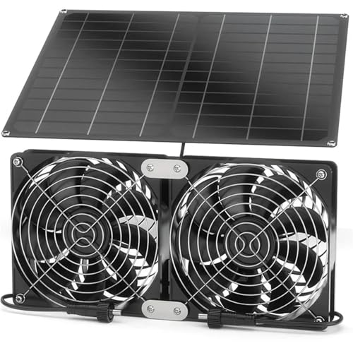 BGTSF Gewächshaus Effiziente Wärmeableitung Outdoor Solar Abluftventilator Geeignet for Hühnerställe Haustier Elektrischer Lüftungsventilator Einfache Installation und Nutzung in allen vier Ja von BGTSF