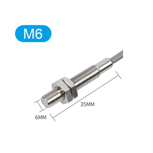 BGTSF Treppenlicht-Controller-Kit, M3/M4/M5/M6 Proximity Schalter Drei Draht Induktive Sensor Mit 2m Kabel IP68 Wasserdicht NPN PNP NO NC Induktive Metall(M6,NPN NO) von BGTSF