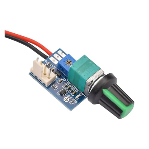 BGTSF Treppenlicht-Controller-Kit, Regler for elektrische Geräte for Computergehäuselüfter, DC12V, manuelle 4-polige PWM-Lüfterdrehzahl-Motor-Controller-Platine mit Knopfschalter von BGTSF