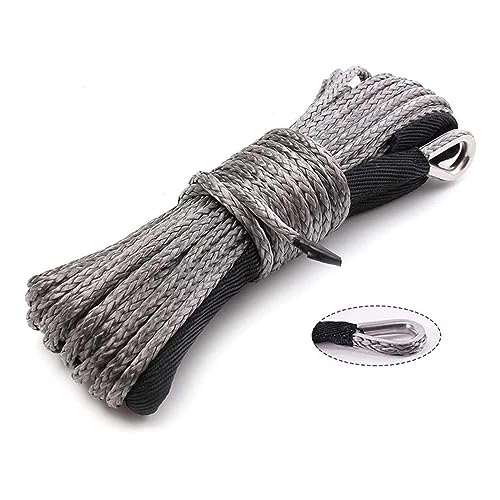 BGTSF Zurrgurte, 15M 6mm Winde Seil String Linie Kabel 10000LBS Synthetische Zugseil Auto Waschen Wartung String for ATV UTV Off-Road Auto Werkzeuge(4.8mm-01) von BGTSF