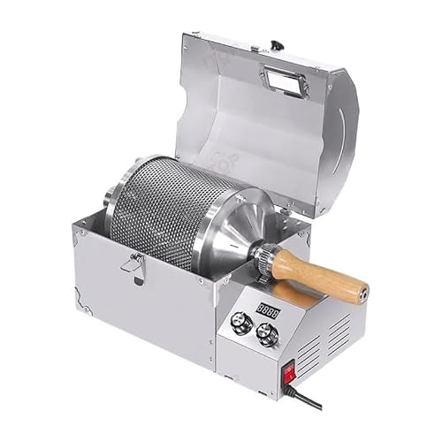 Elektrischer Kaffeebohnenröster Temperaturregelung Drehzahleinstellung Kaffeeröstgerät 400 g Kapazität(Glass Roller) von BGTSF
