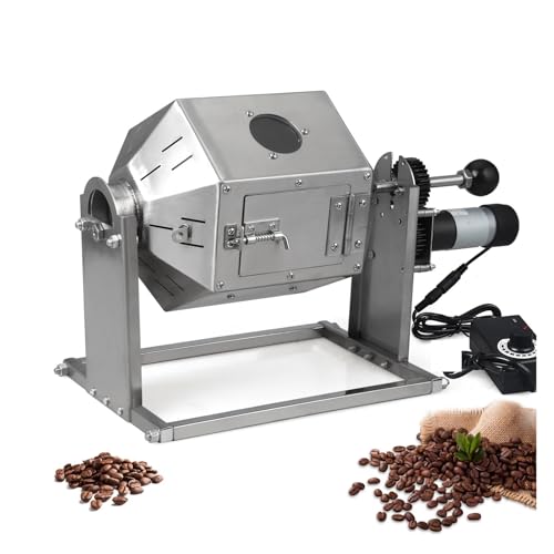 Elektrischer Kaffeeröster, kompakter Röster mit Gas- und Elektrokeramikofenheizung, Haushaltsfrittiermaschine for gebackene Kaffeebohnen(3.8L) von BGTSF