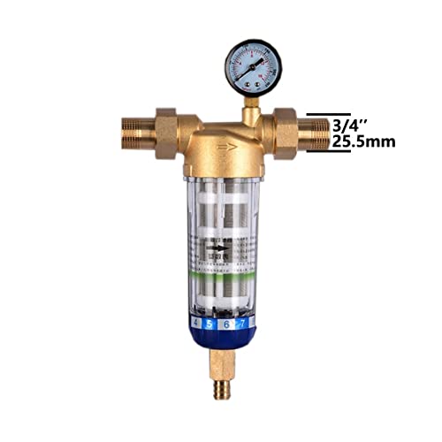 Umkehrosmose-Wasserfilter, Vorfilter-Reiniger Ganzes Haus Spin Down Sediment Wasserfilter Zentrales Vorfiltersystem Rückspülung Edelstahlgewebe(DN20-01) von BGTSF