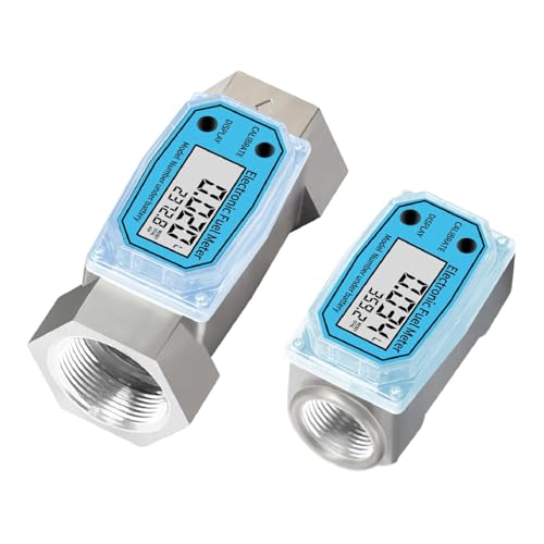 Wasserdurchflussmesser, Digitaler Turbinendurchflussmesser, Aluminium, 3/4 Zoll, 1 Zoll, 1,5 Zoll, 2 Zoll Gewinde, elektronischer Kraftstoffdurchflussmesser for Wasser, Diesel, Benzin, Flüssigkeit(1-i Wasserdurchflussmesser, Digitaler Turbinendurchflussmesser, Aluminium, 3/4 Zoll, 1 Zoll, 1,5 Zoll, 2 Zoll Gewinde, elektronischer Kraftstoffdurchflussmesser for Wasser, Diesel, Benzin, Flüssigkeit(1-i von BGTSF