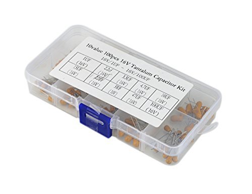 BGTXINGI 100 Stück 10 Werte Tantalum-Kondensatoren16 V 1 uf – 100 uF sortiertes Set mit einer Kunststoffbox BGTXINGI 100 Stück 10 Werte Tantalum-Kondensatoren16 V 1 uf – 100 uF sortiertes Set mit einer Kunststoffbox von BGTXINGI