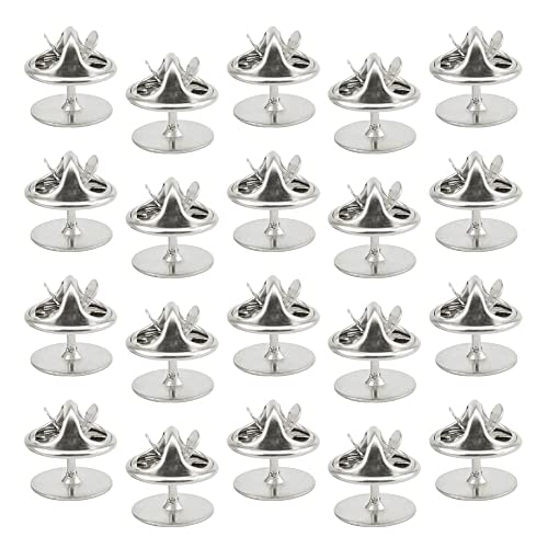 BGTXINGI 100Pcs 11mm Schmetterling Pin Backs mit 100Pcs 10mm Krawattennadeln Silber Pins für Schmuck Machen und Handwerk (Silber) von BGTXINGI