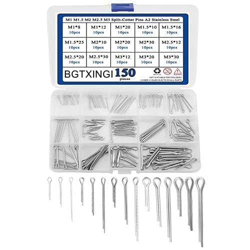 BGTXINGI 150 Stück 304 Edelstahl M1 M1.5 M2 M2.5 M3 Split-Stifte Sortiment Kit U-Form Befestigung Befestigung Pin Haarnadel für Automotive Mechaniker Motor mit einem sauberen BGTXINGI 150 Stück 304 Edelstahl M1 M1.5 M2 M2.5 M3 Split-Stifte Sortiment Kit U-Form Befestigung Befestigung Pin Haarnadel für Automotive Mechaniker Motor mit einem sauberen von BGTXINGI