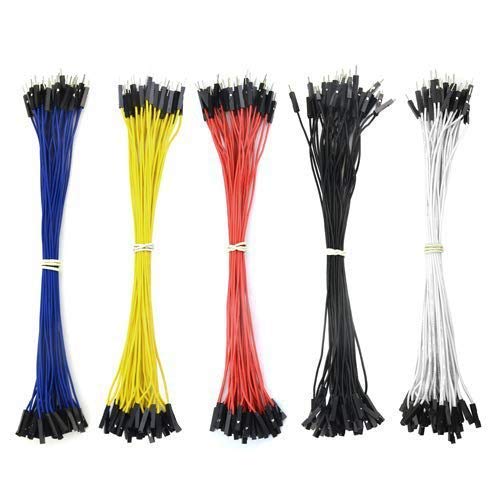BGTXINGI 150 Stück 5 Farben, 1 Pin 2,54 mm weiblich auf männlich Breadboard Jumper Kabel Draht PVC Soldering Brushless Motor Dual End Tinning Connector (PCB Jump Circuit Board Cable Wire Set) 200 mm von BGTXINGI