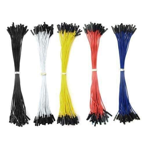 BGTXINGI 150 Stück Steckplatine 5 Farben 1-polig 2,54 mm Female to Female PVC-Überbrückungskabel bürstenloser Motor doppelendig verzinntes Verbindungskabel (Leiterplatten-Starthilfe-Kabel) 200 mm von BGTXINGI