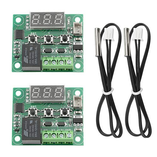 BGTXINGI 2 Stück Digitales Thermostat W1209 Hohe Präzision Temperatur-Kontrollschalter 12V Gleichstrom Mikrotemperatur-Steuerplatine und NTC 10K Thermistor Sensoren Digitale Temperatursonde BGTXINGI 2 Stück Digitales Thermostat W1209 Hohe Präzision Temperatur-Kontrollschalter 12V Gleichstrom Mikrotemperatur-Steuerplatine und NTC 10K Thermistor Sensoren Digitale Temperatursonde von BGTXINGI