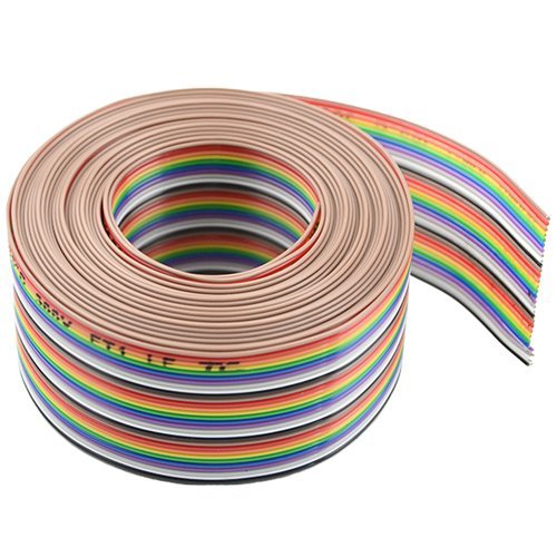 BGTXINGI 30-poliges Flachband-IDC-Drahtkabel, Regenbogenfarben, 5 m von BGTXINGI