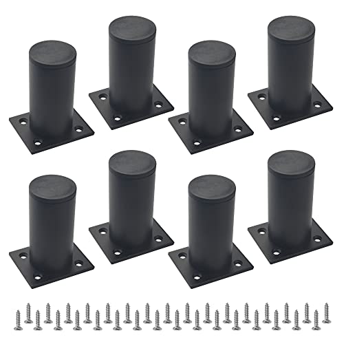 BGTXINGI 4Pcs/8Pcs Einstellbare Möbelbeine 3 Zoll Höhe 1.5 Zoll Durchmesser Verdickte Aluminiumlegierung Kabinett Fuß Bein TV Schrank Stützbein für Schränke Tischbett Sofa Regale Stuhl (8) von BGTXINGI