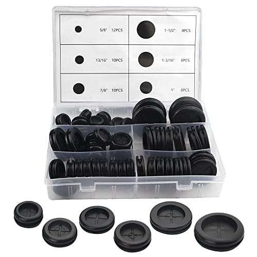 BGTXINGI 52Pcs 6-Größen Geschlossene Gummitülle Kit Doppelseitige elektrische Drahtdichtung Solide Runde Gummiloch Stecker Sortiment Set für Drahtstecker Klempner Automotive BGTXINGI 52Pcs 6-Größen Geschlossene Gummitülle Kit Doppelseitige elektrische Drahtdichtung Solide Runde Gummiloch Stecker Sortiment Set für Drahtstecker Klempner Automotive von BGTXINGI