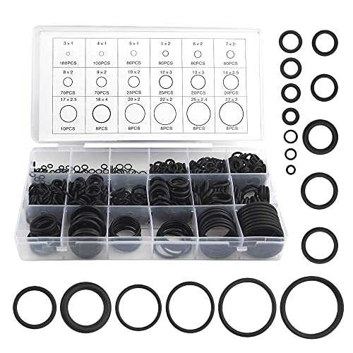 BGTXINGI 800 Stück 18 Größen Gummi-O-Ring-Dichtungsscheiben Reparaturbox Unterlegscheiben-Dichtungs-Sortiment-Set für Sanitär-Automobil-Reparatur Luft- oder Gas-Dichtungsanschlüsse BGTXINGI 800 Stück 18 Größen Gummi-O-Ring-Dichtungsscheiben Reparaturbox Unterlegscheiben-Dichtungs-Sortiment-Set für Sanitär-Automobil-Reparatur Luft- oder Gas-Dichtungsanschlüsse von BGTXINGI