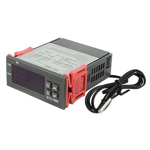 BGTXINGI STC-1000 DC 12V 10A Mikrocomputer Digital Display Temperaturregler Thermostat Kontrollschalter 2 Relais Ausgang und NTC 10K Thermistor Sensoren Digital Temperatur Sonde (12V) (12V 10A) von BGTXINGI