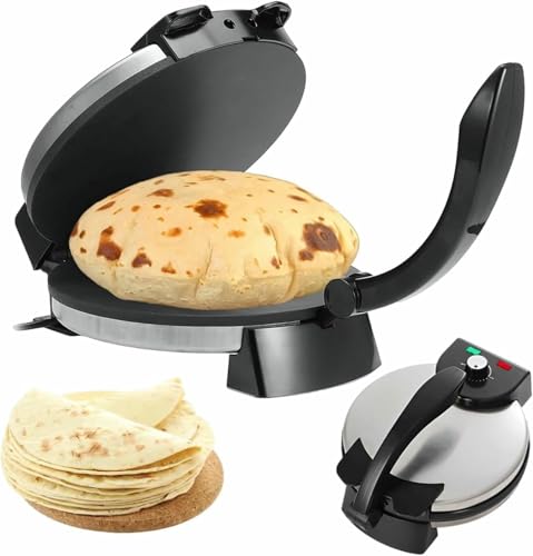10 In Electric Roti Maker 1800W Nicht-Stick Mit Anti-Scald-Griff, Indikatorlichter Und Einstellbare Temperatur Für Tortillas, Pfannkuchen Und Crepes von BGVYFXEZ