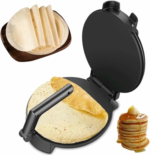 1400w Elektrische Roti Maker, Non-Stick Chapati Und Tortilla Maschine Mit Verstellbarer Temperatur Und Griff, Doppelseitige Heizung, Multifunktion Crepe Presse Für Pfannkuchen Und Pizza von BGVYFXEZ