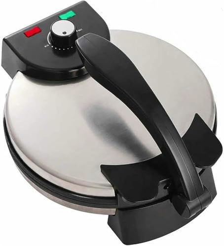 Elektrischer Roti-Maker, 1800W Elektrische Tortilla-Presse, 12 In Doppelseitiger Backmaschine, Mit LED-Anzeige, Verstellbare Temperatur Und Doppelseitige Heizung Für Einfache Chapati-Herstellung von BGVYFXEZ