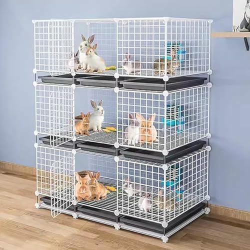 Kaninchenkäfig Innenräume, Multi -Layer -Zuchtkäfig Für Kleine Tiere, Metallkonstruktion Mit Einfacher Sauberes Tablett, Große Innenhubbithütte Kaninchenkäfig Innenräume, Multi -Layer -Zuchtkäfig Für Kleine Tiere, Metallkonstruktion Mit Einfacher Sauberes Tablett, Große Innenhubbithütte von BGVYFXEZ