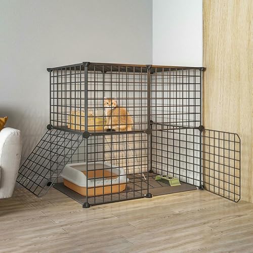 Katzenkäfige Im Innenraum Großer, Zusammenklappbarer Katzenkäfig, Haustierkäfige Für Kleine Tiere, Metallkäfigkäfig, Freiraumkäfig Für Innenbalkon, 79 * 39 * 73cm-B-B-B Katzenkäfige Im Innenraum Großer, Zusammenklappbarer Katzenkäfig, Haustierkäfige Für Kleine Tiere, Metallkäfigkäfig, Freiraumkäfig Für Innenbalkon, 79 * 39 * 73cm-B-B-B von BGVYFXEZ