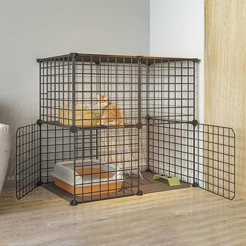 Katzenkäfige Innenräume Groß, Zusammenklappbarer Katzenkäfig, Haustierkäfige Für Kleine Tiere, Metallkäfigkäfig, Freiraumkäfig Für Innenbalkon, 79 * 39 * 73 cm-C-C Katzenkäfige Innenräume Groß, Zusammenklappbarer Katzenkäfig, Haustierkäfige Für Kleine Tiere, Metallkäfigkäfig, Freiraumkäfig Für Innenbalkon, 79 * 39 * 73 cm-C-C von BGVYFXEZ
