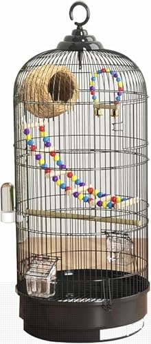 Runde Metallvogelkäfig Kräftige Und Belüftete Vogelhaus Für Lovebirds Wellensittiche Und Kleine Vögel Innen- Und Außenpapagei Cage Cage von BGVYFXEZ