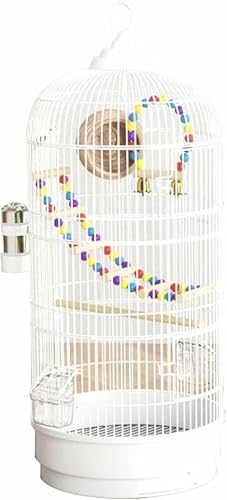 Runde Metallvogelkäfig Kräftige Und Belüftete Vogelhaus Für Lovebirds Wellensittiche Und Kleine Vögel Innen- Und Außenpapagei Cage Cage Runde Metallvogelkäfig Kräftige Und Belüftete Vogelhaus Für Lovebirds Wellensittiche Und Kleine Vögel Innen- Und Außenpapagei Cage Cage von BGVYFXEZ