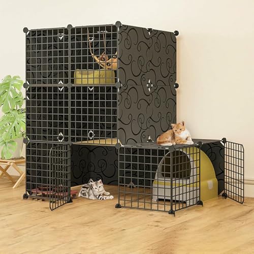 Tragbarer Meerschweinchen -Käfig, Katzenkäfig Extra Groß, Zusammenklappbare Katzenkäfig, Haustierkäfige Für Kleine Tiere, Ideal Für Kätzchen Und Welpen, 111 * 75 * 109 cm von BGVYFXEZ