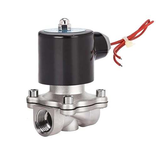 1,27 cm Edelstahl-Magnetventil, normalerweise geschlossen, DN15 Rohrleitungssteuerschalter, Wasserventile für Wasser, Öl, Luft, 220 V, 24 V, 12 V (NPT-380 VAC) von BGWKIMXEP