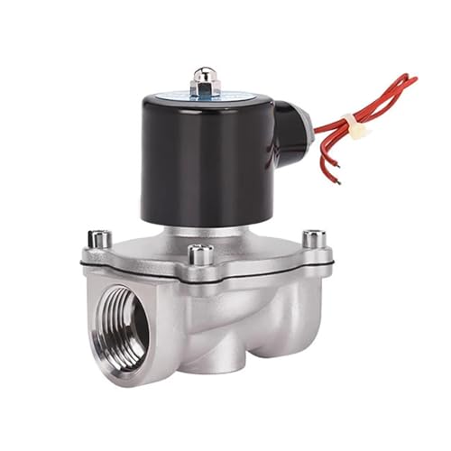 1,9 cm Edelstahl-Magnetventil, normalerweise geschlossen, DN20 Pipeline-Steuerschalter, Wasserventile für Wasser, Öl, Luft, 220 V, 24 V, 12 V (NPT-380 VAC) von BGWKIMXEP