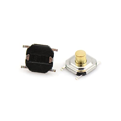 BGWKIMXEP 20 Stück 4 x 4 x 3 mm Patch 4 Pins Kupferkopf Micro Touch Schalter Wasserdicht Mini Schwarz Tactile Touch Tact Push Button Switch BGWKIMXEP 20 Stück 4 x 4 x 3 mm Patch 4 Pins Kupferkopf Micro Touch Schalter Wasserdicht Mini Schwarz Tactile Touch Tact Push Button Switch von BGWKIMXEP