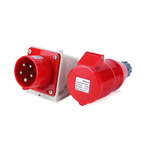BGWKIMXEP 5-poliger 16-A-Industrie-Netzstecker, Oberflächenmontage, Steckdosen-Einlassanschluss for tragbare Verteilerkasten-Panel-Anschlüsse an der Wand(Float Connector Set2) von BGWKIMXEP