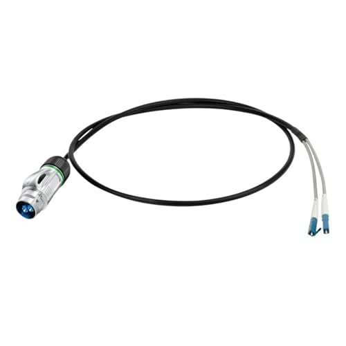 BGWKIMXEP BD24 Glasfaser-Industriestecker IP68 Metall Luftfahrtstecker Zimmernetzwerk LC Glasfaser-Docking-Anschluss(Metal Plug 0.5 Meters) von BGWKIMXEP
