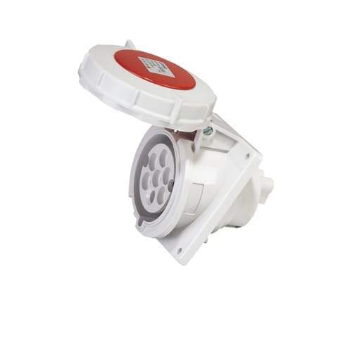 BGWKIMXEP IP67 CEE 7P 16A 32A Dreiphasiger Industrie-Luftfahrtstecker und -buchse Wasserdichter und staubdichter 7-Loch-Ölmaschinen-Schnittstellenstecker 400(Angle Socket 7p,16A) von BGWKIMXEP