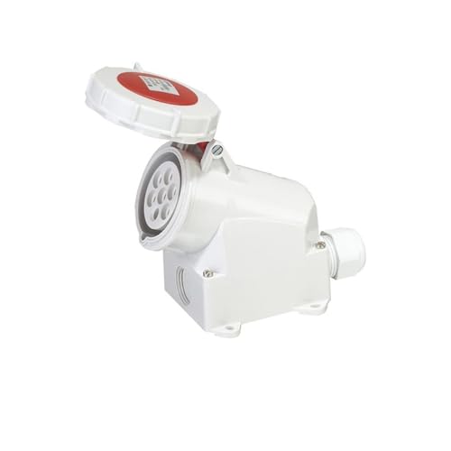 BGWKIMXEP IP67 CEE 7P 16A 32A Dreiphasiger Industrie-Luftfahrtstecker und -buchse Wasserdichter und staubdichter 7-Loch-Ölmaschinen-Schnittstellenstecker 400(Surface Socket 7p,32A) von BGWKIMXEP
