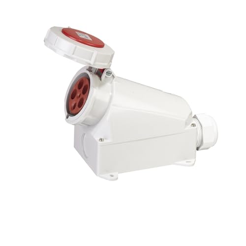 BGWKIMXEP IP67 Industriestecker und -buchse 3Pin 4Pin 5Pin 63A wasserdichte High-End-Wandsteckdose(Surface Socket 5p) von BGWKIMXEP