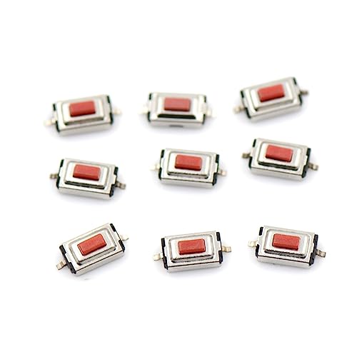BGWKIMXEP Micro Mini Switch Momentary Two Pin Push Button Switch 10pcs/Lot SMD 3 * 6 * 2,5 MM Tactile Tact Push Button for MP3 MP4(Rosso) von BGWKIMXEP