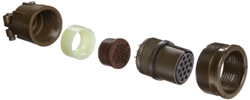 BGWKIMXEP Steckdose für Rundstecker MS3106E20-27S Gewindekupplung Umweltbeständig Lötanschluss Gerade Stecker 20-27 Anordnung Einsatz 20 Abmessungen Gehäuse 14 Kontakte von BGWKIMXEP
