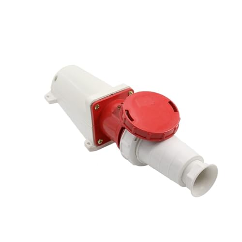 BGWKIMXEP Wasserdichter industrieller Luftfahrtstecker und -buchsenanschluss 3-adrig 4-adrig 5-adrig Loch 125A Oberflächenmontierter Luftfahrtstecker Docking(5 Core Red) von BGWKIMXEP