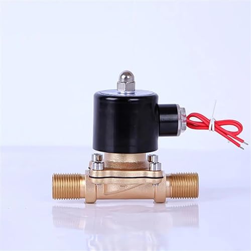 DN15 Motorisiertes Magnetventil mit Außengewinde, Messing, normalerweise geschlossen, AC 220 V, DC 24 V, DC 12 V für Wasser, Öl, Luft (DC24 V-Normal) von BGWKIMXEP