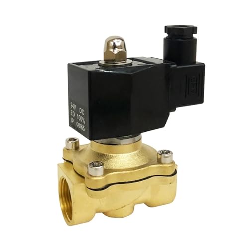 Elektrisches Magnet-Gasventil, 1/4 Zoll, 3/8 Zoll, 1/2 Zoll, 3/4 Zoll, 2,5 cm, normalerweise geschlossen, pneumatisch, für Wasser, Öl, Luftkleber, Gas, 12 V, 24 V, 220 V, 110 V (einfarbig, DN20) von BGWKIMXEP