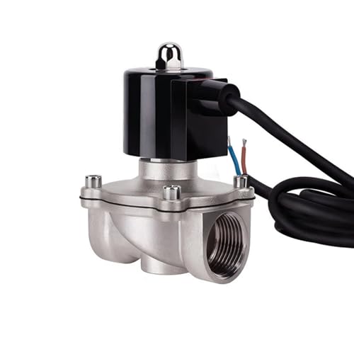 Magnetventil für Brunnen aus 304 Edelstahl, 110 V, 24 V, 12 V, 24 V, normalerweise geschlossenes Magnetventil für Unterwasser (BSP-12VDC-NBR-SEAL) von BGWKIMXEP