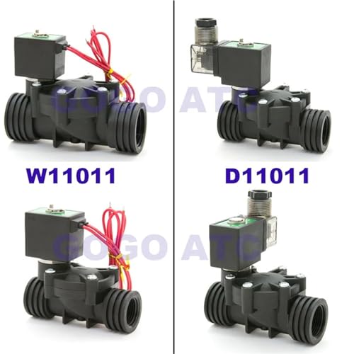 1PCS 2 weg Kunststoff magnetventil NBR/EPDM/FKM 1/2 "3/4 1 zoll Öffnung 15/20/25mm normal geschlossen PP-15/20/25 wasser ventil 10bar 220V(1/2",FKM_AC220V_D11011) von BGZHTMG