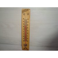 Vintage Thermometer, Indoor Outdoor Wand Thermometer, Holz Thermometer von BGvintageART