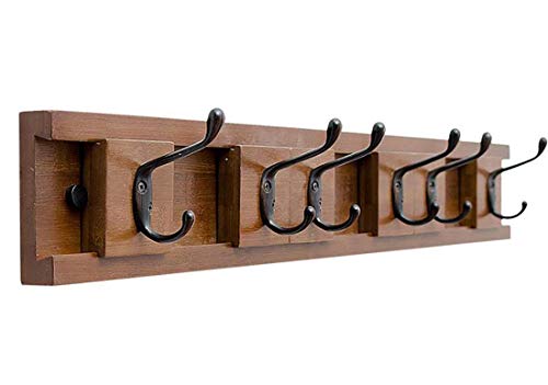 BHBXZZDB Wandgarderobe Modern Floating Coat Rack Moderne stilvolle platzsparende Garderobe mit hängenden Mänteln Schals AM-YG010-C (6 Haken) von BHBXZZDB