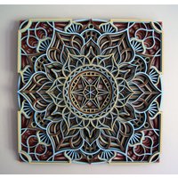 Hölzernen Mandala Wand Dekor, Heilige Geometrie Kunst, Holz Mandala Wohnung Spirituelles Bewegendes Geschenk Boho Cabin Decor von BHDecorEU