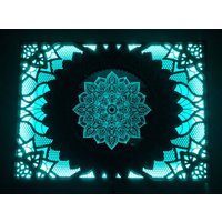 Mandala Led, Blumen-Led-Licht, Verbessern Sie Ihre Wohnkultur Mit Einem Atemberaubenden Mandala-Blumen-Wandbehang | Led-Leuchten Gaming Room Decor von BHDecorEU