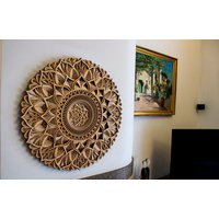 Mandala Wandkunst, Holz Boho Dekor, Heilige Geometrie Kunst, Handgefertigtes Spirituelles Geschenk, Housewarming Art von BHDecorEU